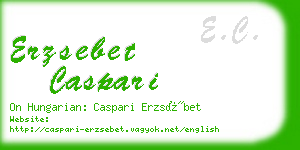 erzsebet caspari business card